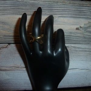 Women's Ring 18k Gold Plated X Style 6
